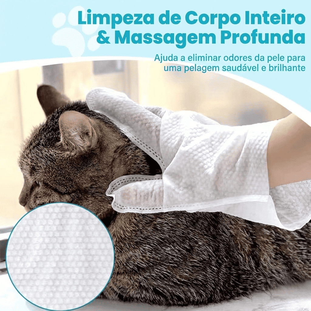 LivoGlove™ - Lenços Tipo Luva de Limpeza a Seco Para Gatos e Cachorros